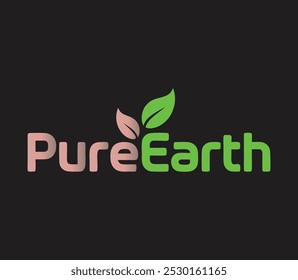 Pure Earth Ecofriendly Logo Design with Natural Elements