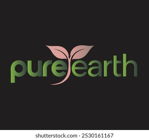 Pure Earth Ecofriendly Logo Design with Natural Elements