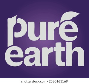 Pure Earth Ecofriendly Logo Design with Natural Elements