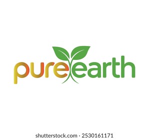 Pure Earth Ecofriendly Logo Design with Natural Elements