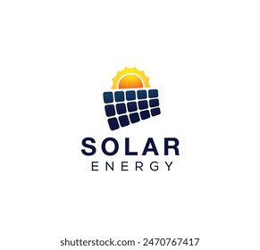 Pure Energy of Sun Solar Panel Logo