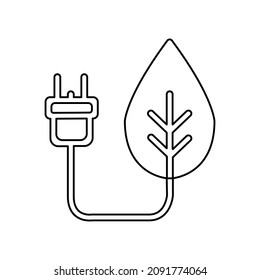 Pure environmental electricity icon, vector illustration