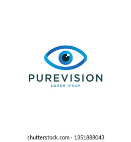 pure eye vision logo template