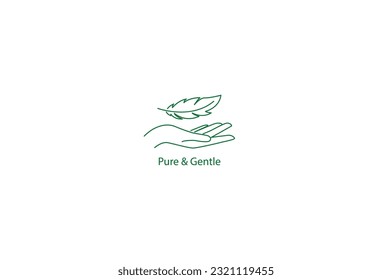 pure and gentle icon vector illustration 