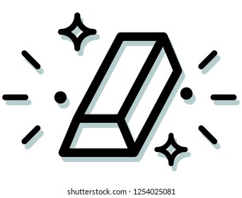 Pure Gold Bar 24 Carat Icon Illustration as EPS 10 File