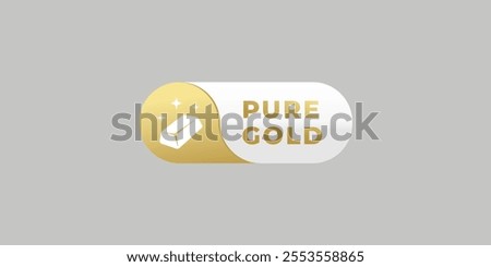 pure gold label or 24 karat sign design element vector. Best 24 karat gold label for product packaging design element.
