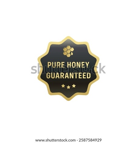 Pure honey label or Original Honey Label Vector isolated EPS. The best Original Honey label for product. Elegant Original Honey Label or icon for your product.