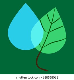 Pure leaves logo design template icon. used in ecological, medical, chemical, food and oil design.