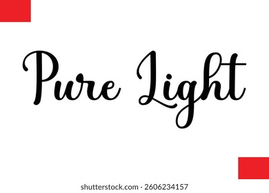 Pure Light Cursive Typography Text Lettering
