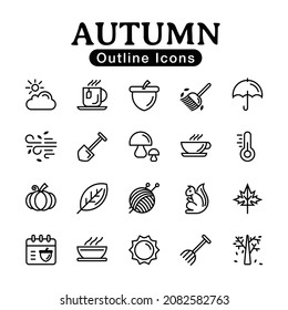 Pure line clean autumn icon, very suitable for websites and professional applications