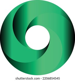 it is pure logo design that is created in illustrator consist of moon and a center point that is blank. 