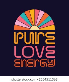 pure love energy vector illustration. for poster template, t;shirt design, high quality print and other uses