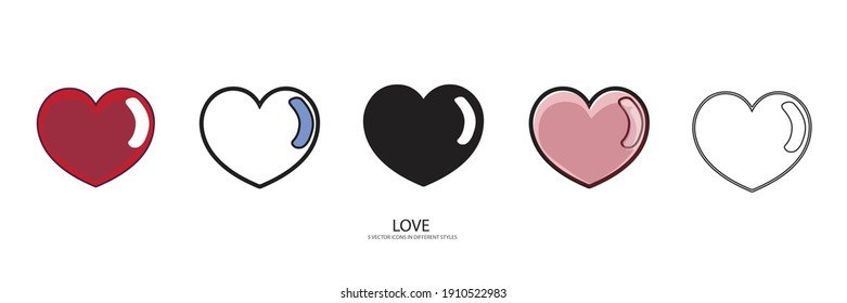 pure love vector type icon