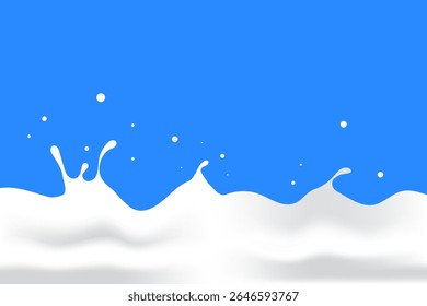 pure milk wave background. yogurt design elements