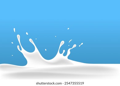 pure milk waves. white water background dairy cream