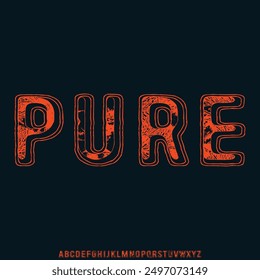 PURE. minimal geometric unique and clean font vector alphabet type set