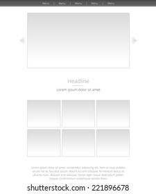Pure monochrome graphics website template