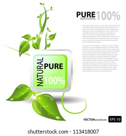 Pure & Natural Button, nature design