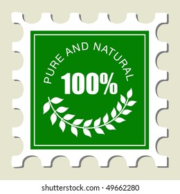 Pure & Natural Sign Stamp