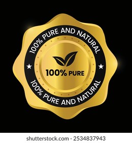 Pure and Natural sticker for 100 percent
