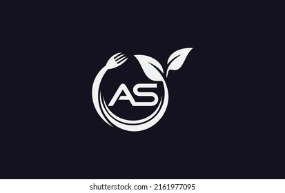 Pure nature and spoon logo and symbol design vector with alphabets for food company. healthy brand and business logo design vector