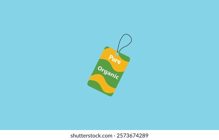 
Pure organic tag label design illustration for use.