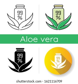 Pure organic wax icon. Skincare with medicinal herbs. Natural cream in jar. Plant based lotion. Healthy skincare. Salve, ointment. Linear black and RGB color styles. Isolated vector illustrations