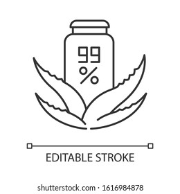 Pure organic wax pixel perfect linear icon. Skincare with medicinal herbs. Salve, ointment. Thin line customizable illustration. Contour symbol. Vector isolated outline drawing. Editable stroke