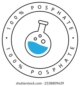 Pure Phosphate Molecule Science Vector Icon Design