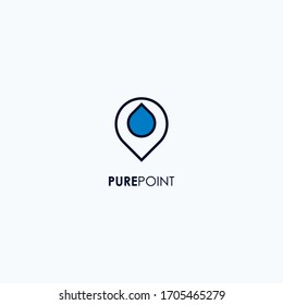 Pure point logo design vector template