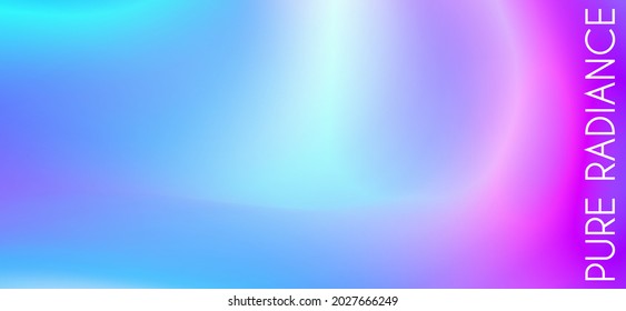 Pure radiance glowing background with gradient from bluish to electric violet. Iridescent blurred vector pattern