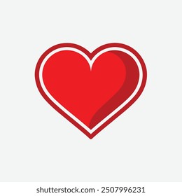 Pure Red heart icons vector 