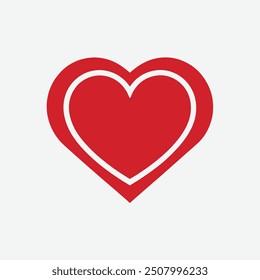 Pure Red heart icons vector 