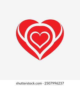 Pure Red heart icons vector 