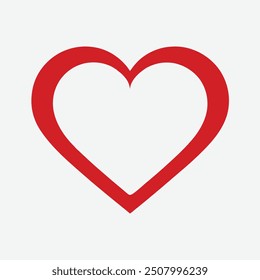 Pure Red heart icons vector 