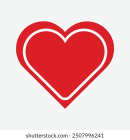 Pure Red heart icons vector 