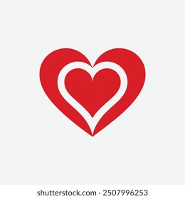 Pure Red heart icons vector 