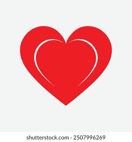 Pure Red heart icons vector 