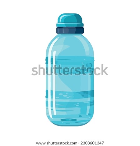 Pure, refreshing drinking water in plastic bottle over white
