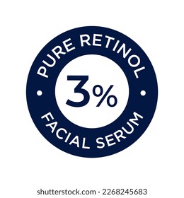 Pure retinol icon. Facial serum.Three percent.