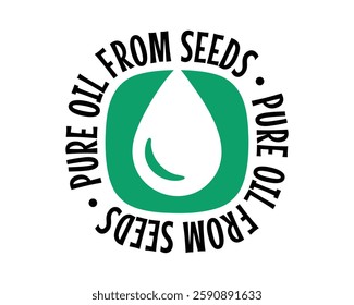 Pure Seed Oil Logo for Natural Products Graphic Vectorial Image