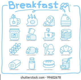 Pure series | Hand drawn  Breakfast, food  icon set