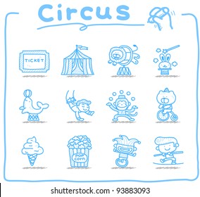 Pure Series | Hand drawn Circus icon set