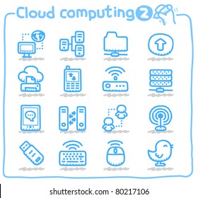 Pure series | Hand drawn Cloud device Icon