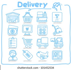 Pure Series | Hand drawn Delivery,Shopping  icon set