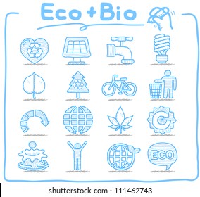 Pure Series | Hand drawn ECO , BIO icon set