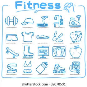 Pure Series | Hand Drawn Fitness Icon Set