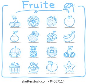 Pure Series | Hand Drawn Fruit Icon Set