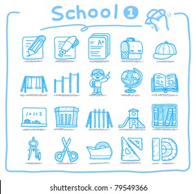 Pure Series | Hand Drawn Icon Set , Education And School