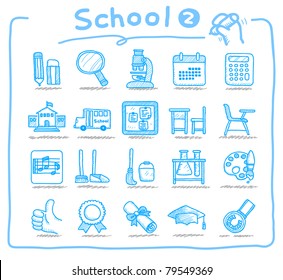 Pure series | Hand drawn icon set , Education and School